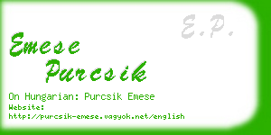 emese purcsik business card